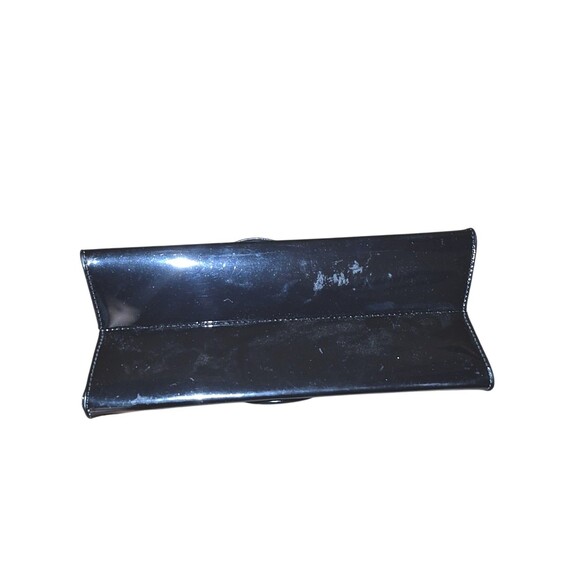 Francois Of California Patent LeatheBlack purse Classic Retro with gold hardware - Picture 5 of 6